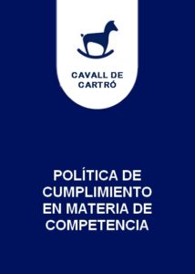 Política de cumplimiento en materia de competencia Cavall de Cartró